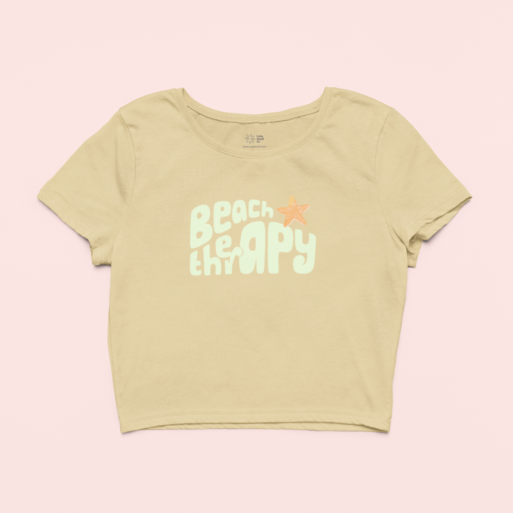 Beach Therapy Crop Tops By Cute Stuff Co. 180 GSM