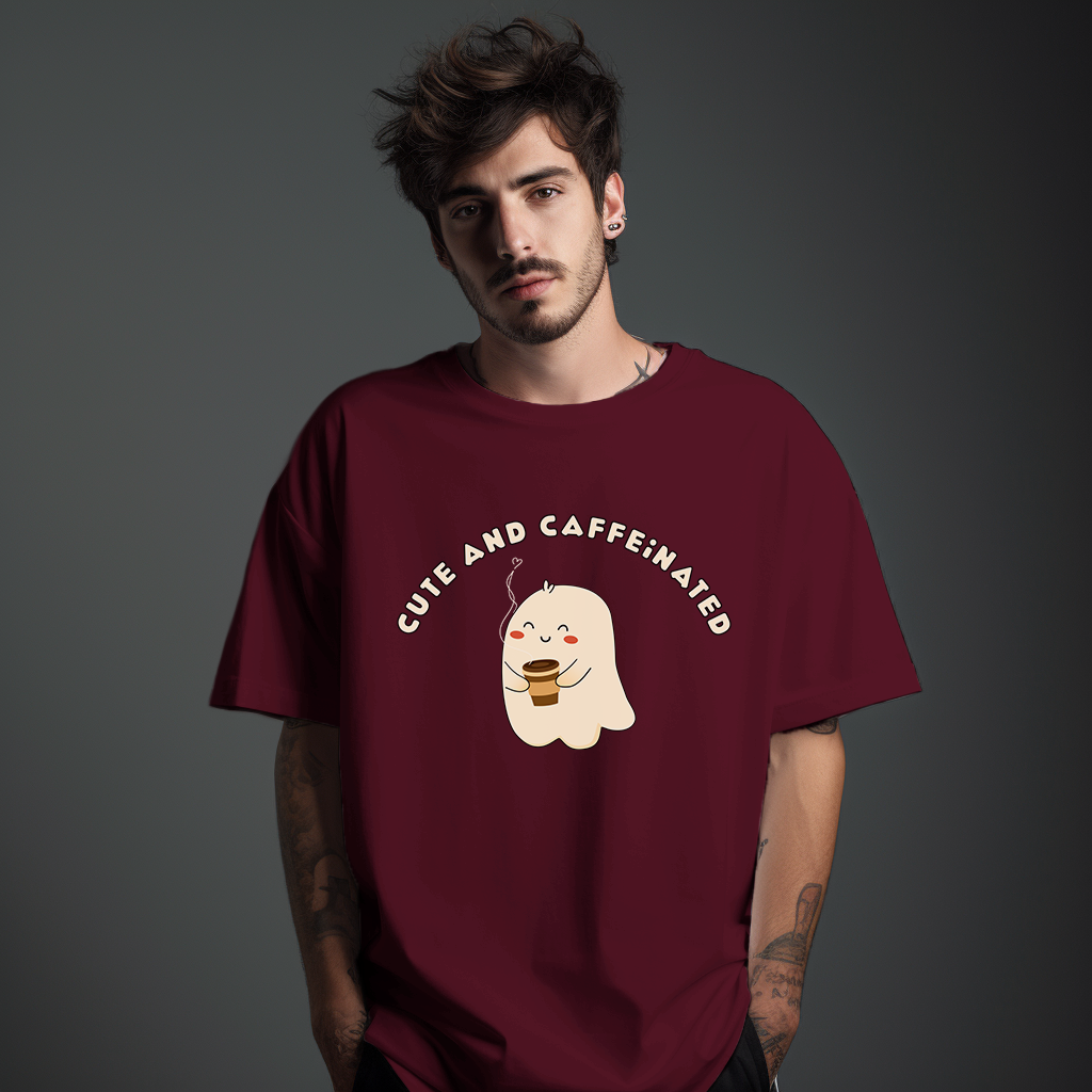 Cute And Caffeinated Oversized T-shirts - Unisex