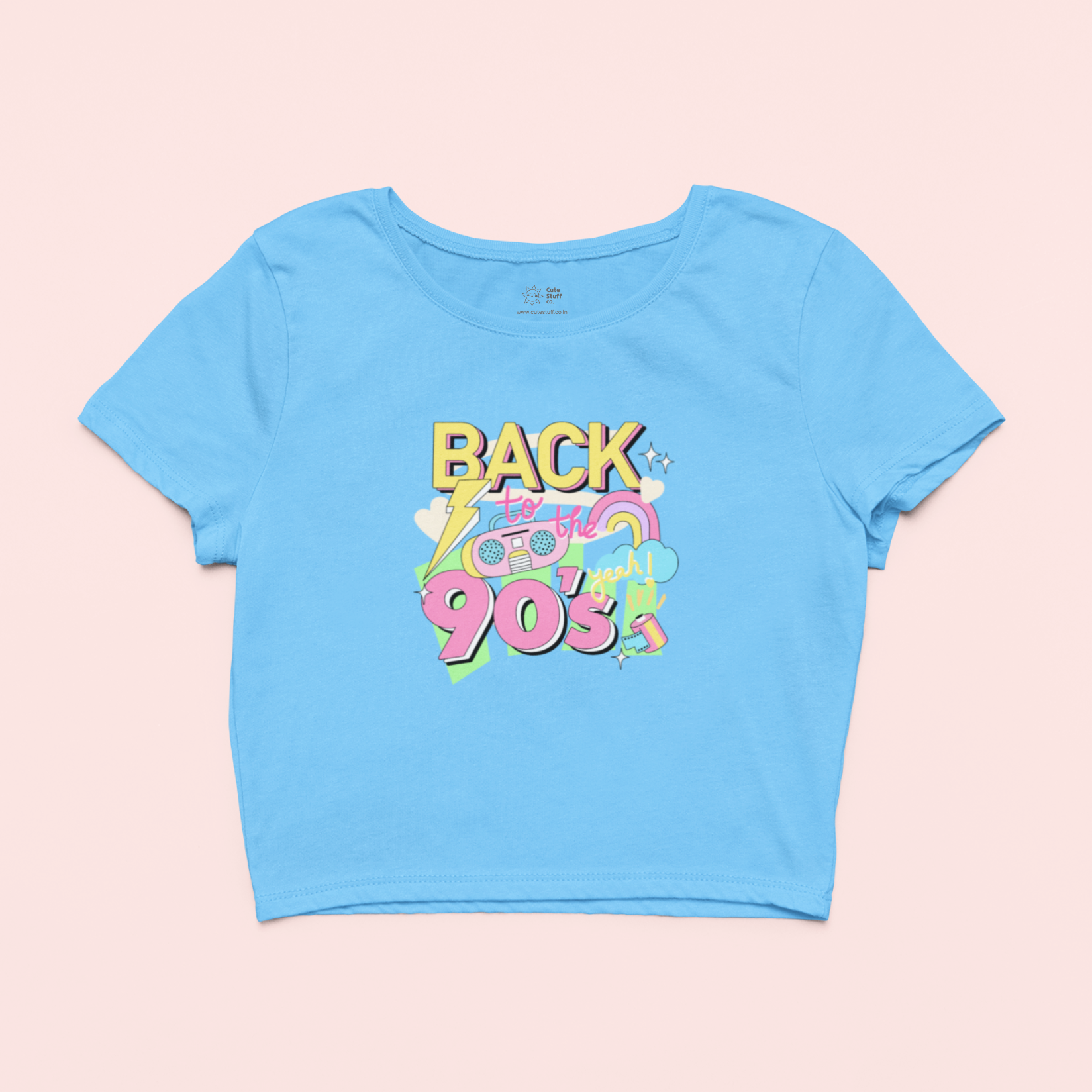 Back To The 90's Crop Top By Cute Stuff Co. 180 GSM