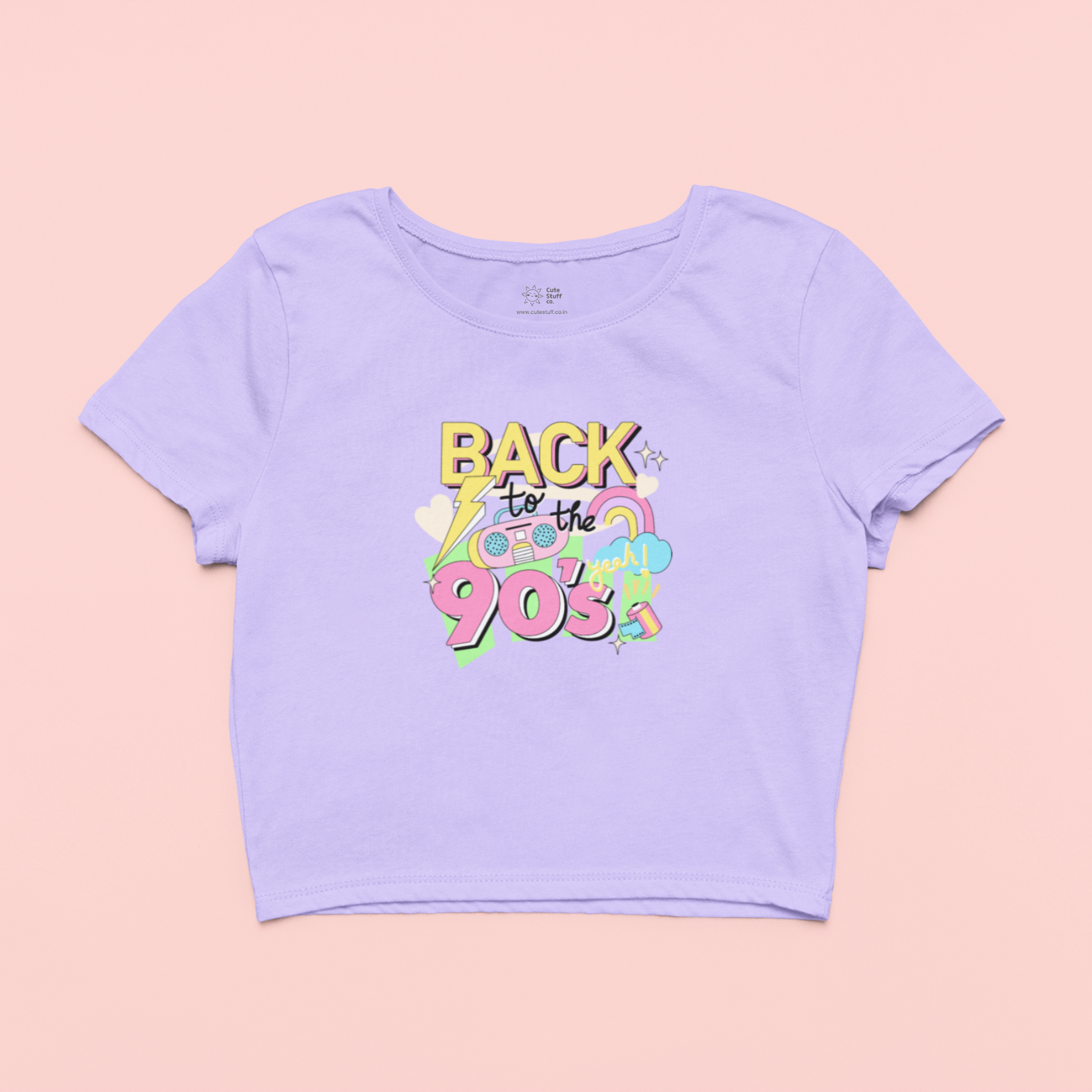 Back To The 90's Crop Top By Cute Stuff Co. 180 GSM