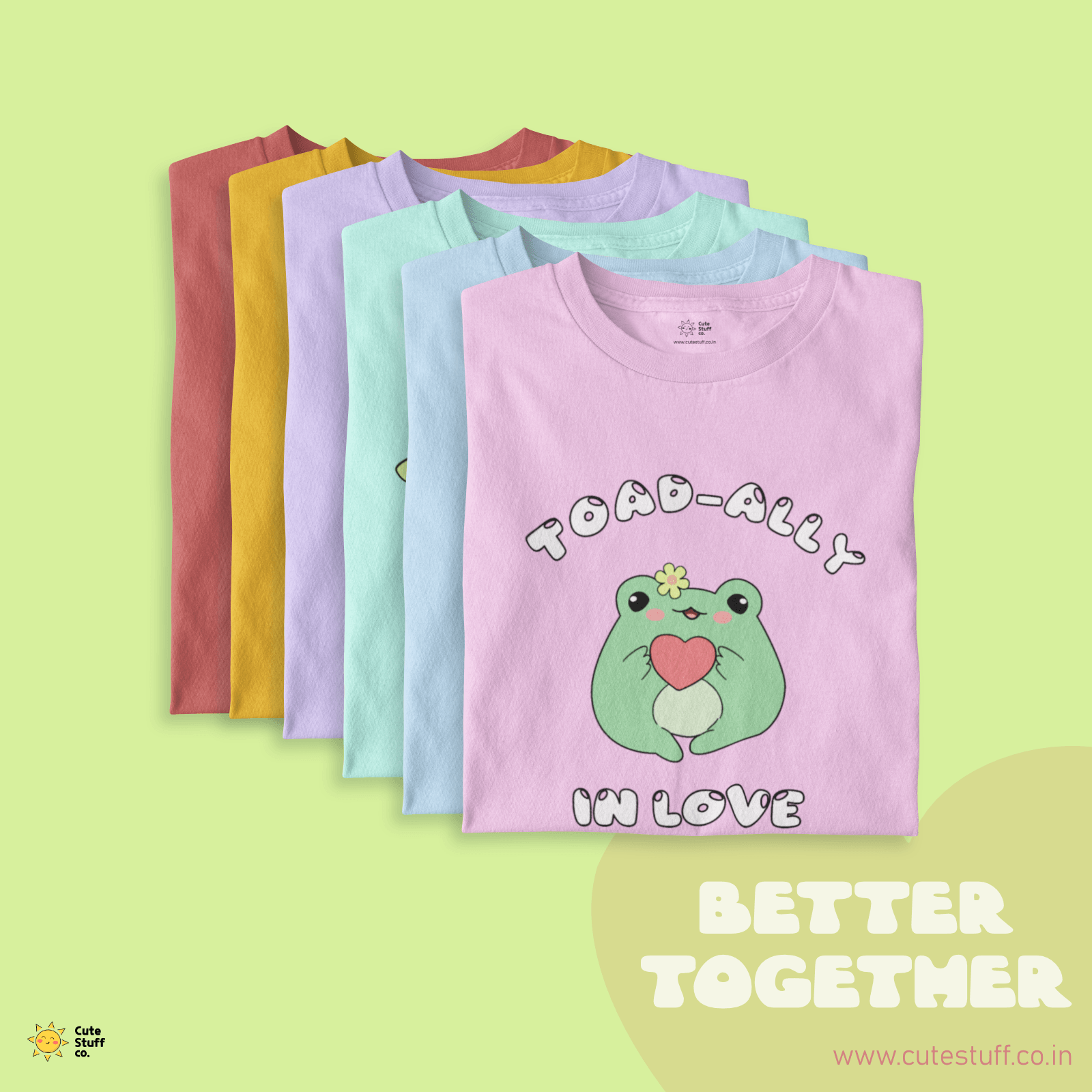 Toadally In Love Women Oversized T-shirts - Better Together - Cute Stuff India