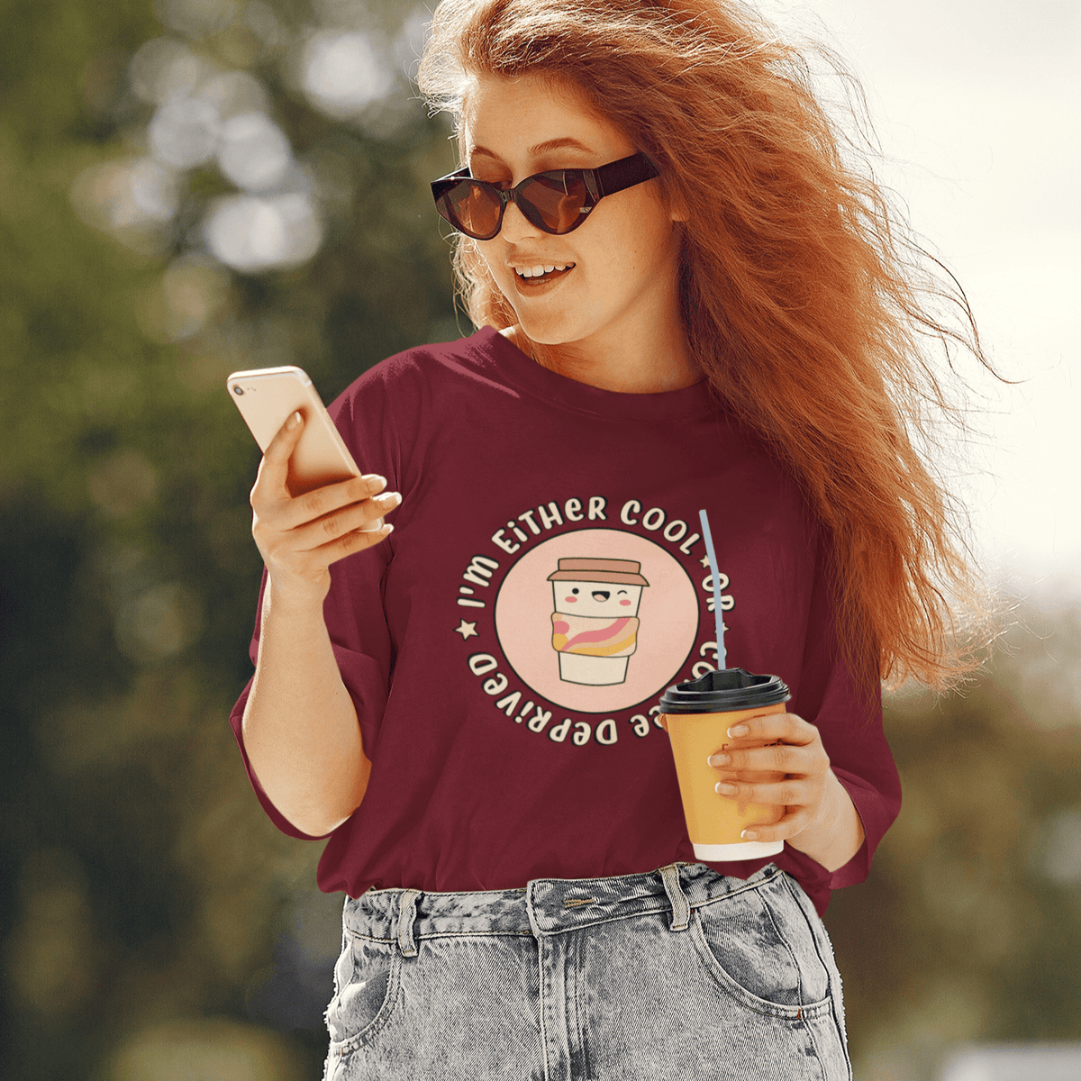 Cute Or Coffee Deprived Unisex Oversized T-shirts – Cute Stuff Co.
