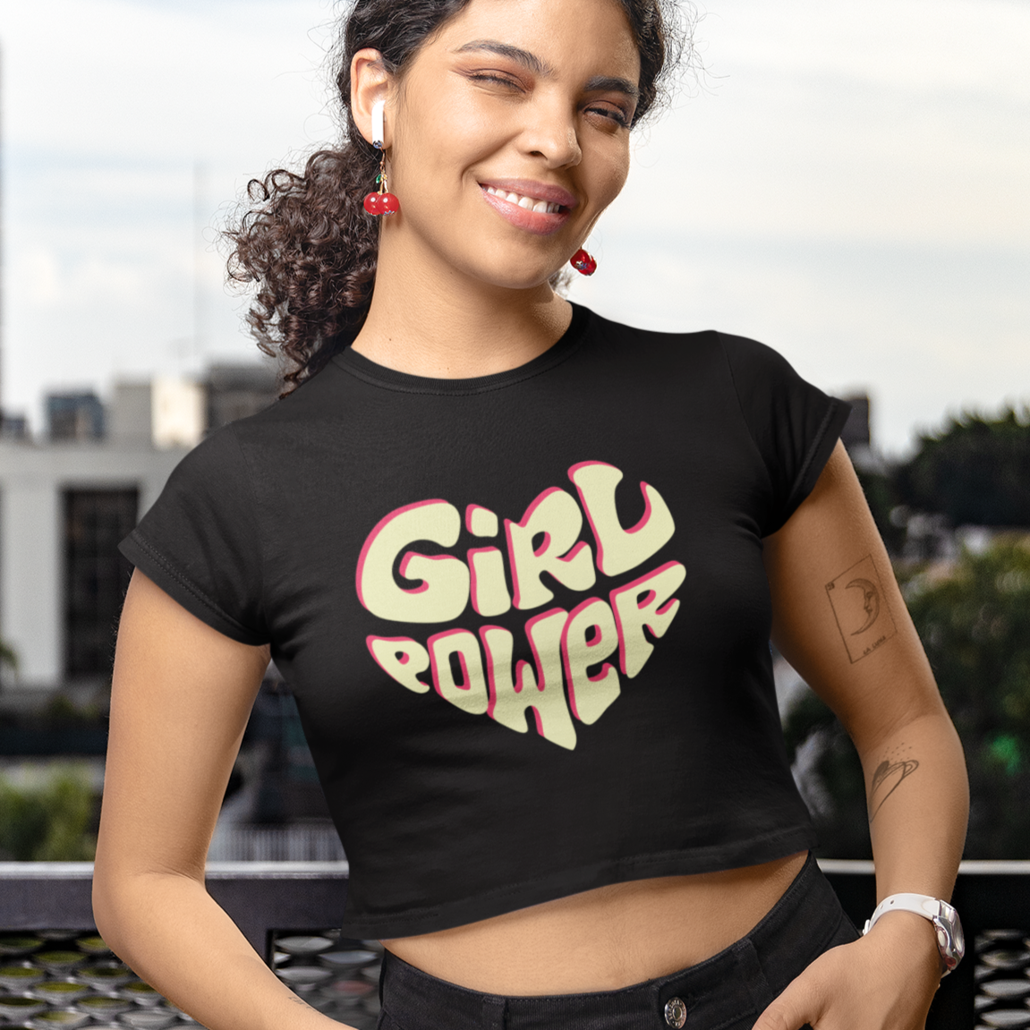 Girl Power Crop Top- 180 GSM