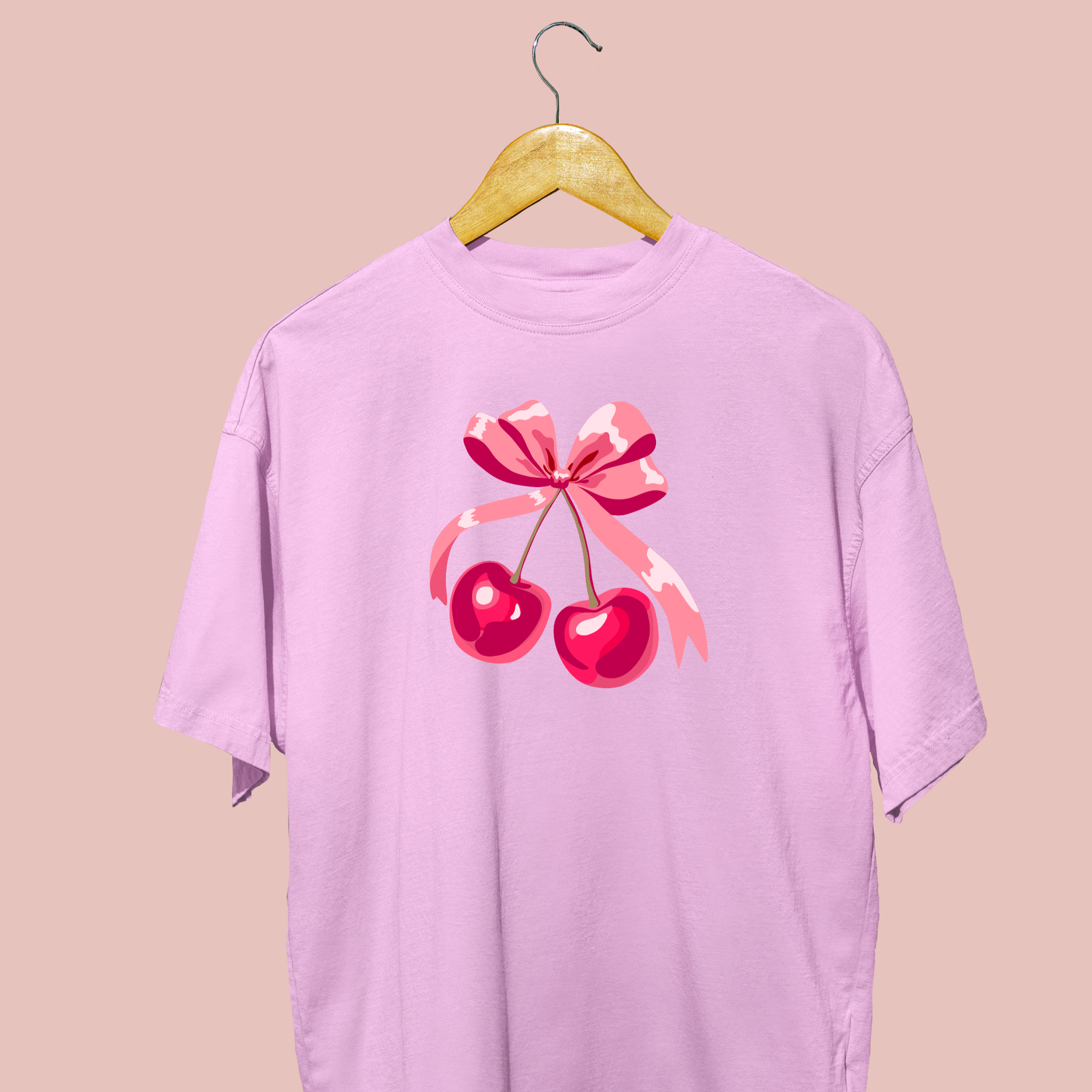 Bow And Cherry Oversized T-shirts