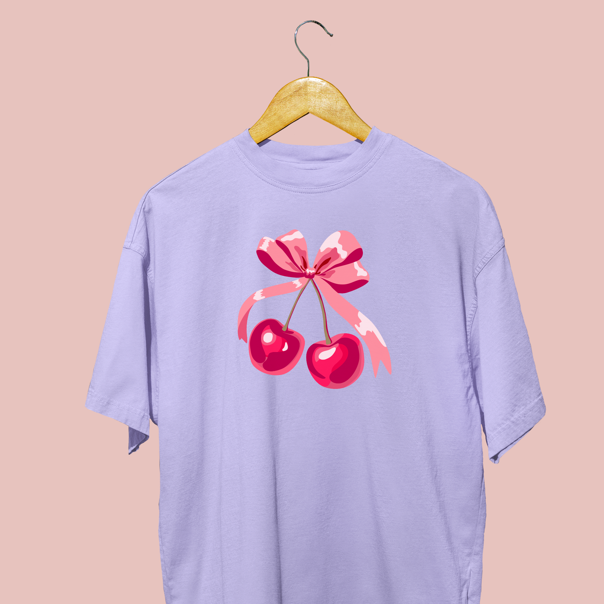 Bow And Cherry Oversized T-shirts