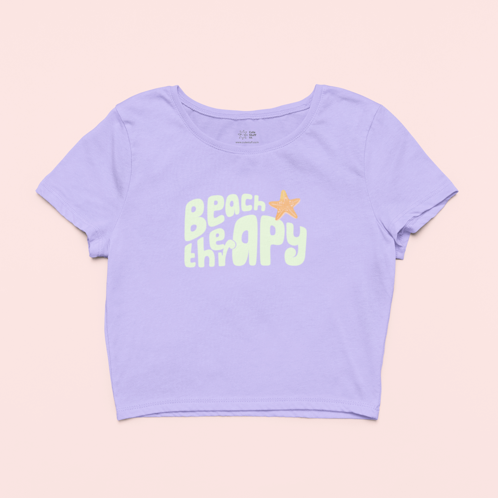 Beach Therapy Crop Tops By Cute Stuff Co. 180 GSM