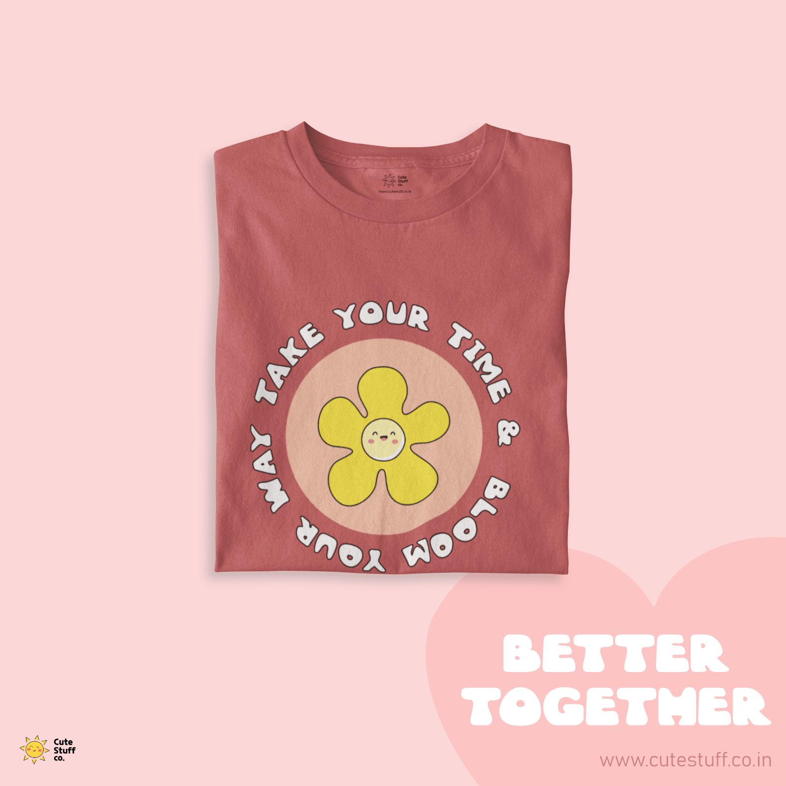 Bee You & Bloom Your Way Oversized T-shirts - Better Together