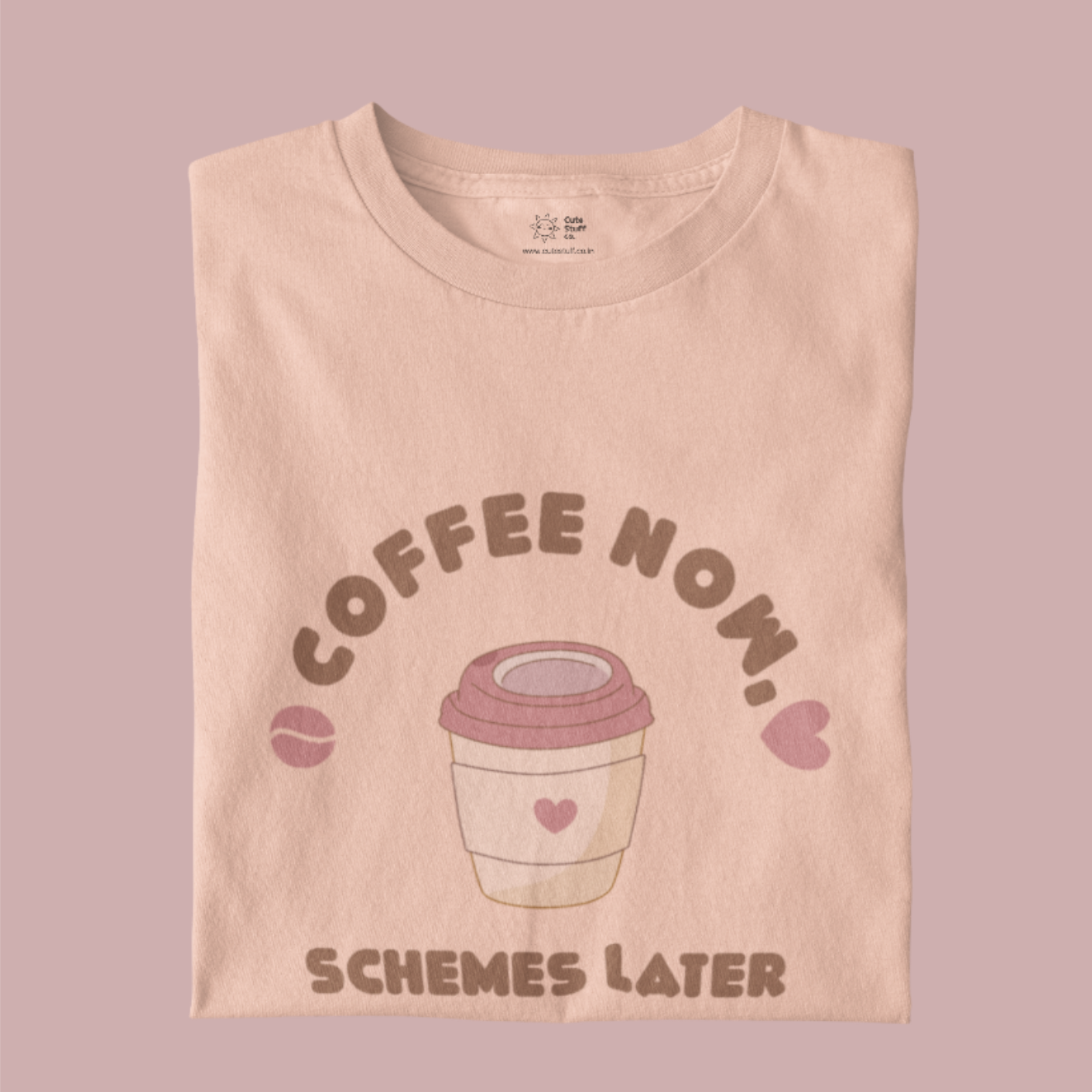 Coffee Now, Schemes Later Regular Fit Tees- Unisex- Fresh