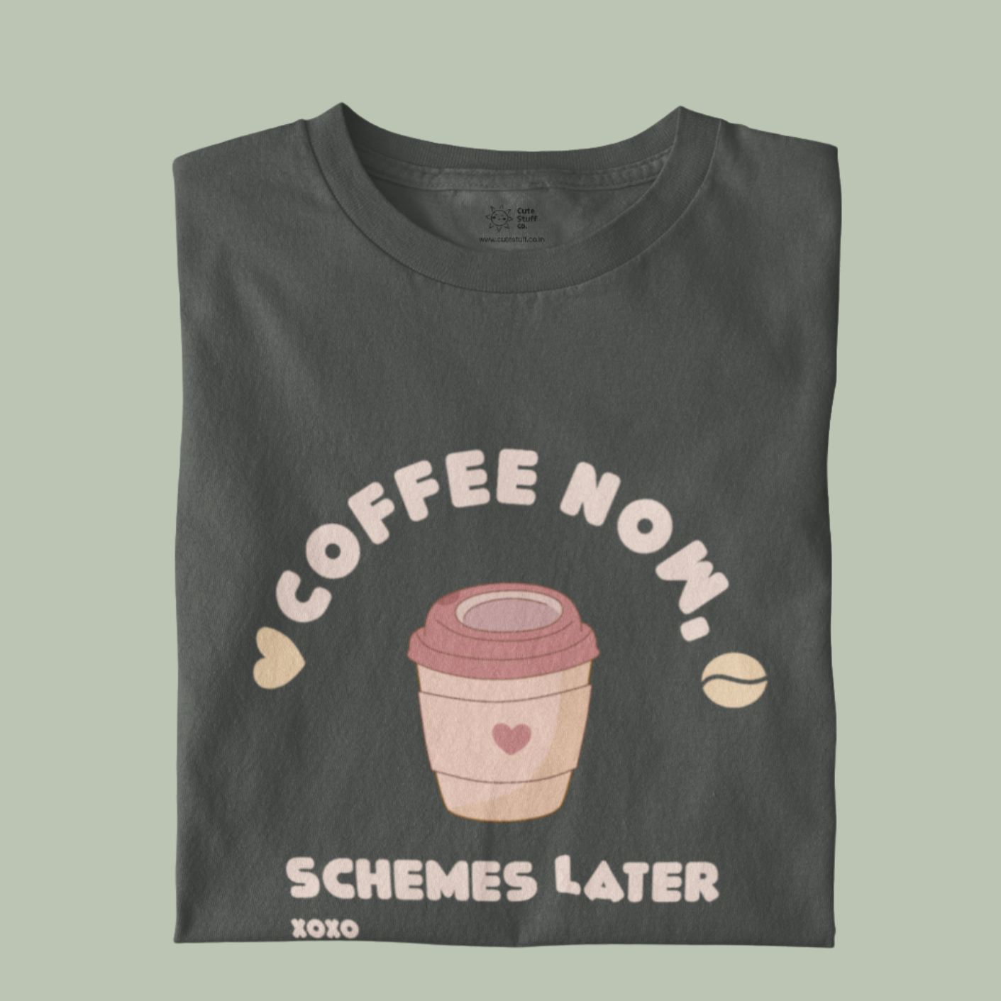 Coffee Now, Schemes Later Regular Fit Tees- Unisex- Fresh