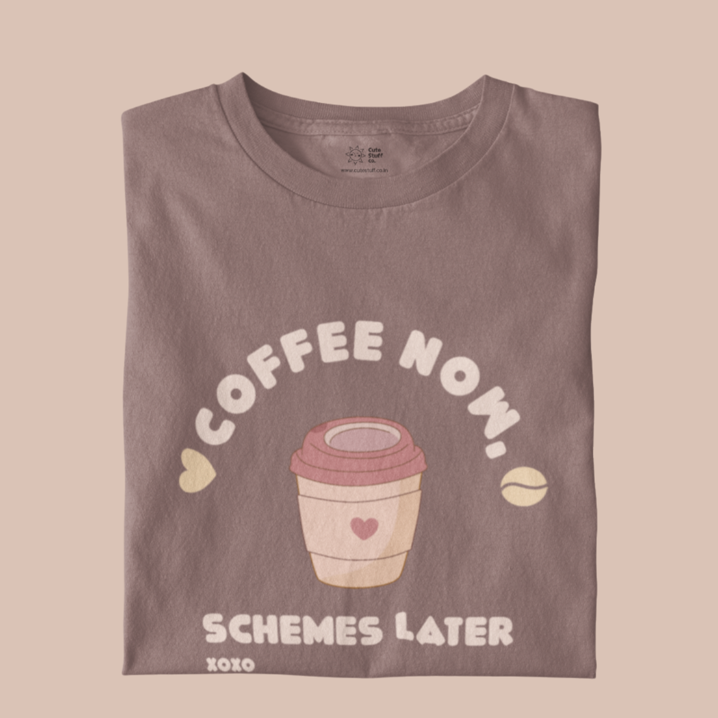 Coffee Now, Schemes Later Regular Fit Tees- Unisex- Fresh