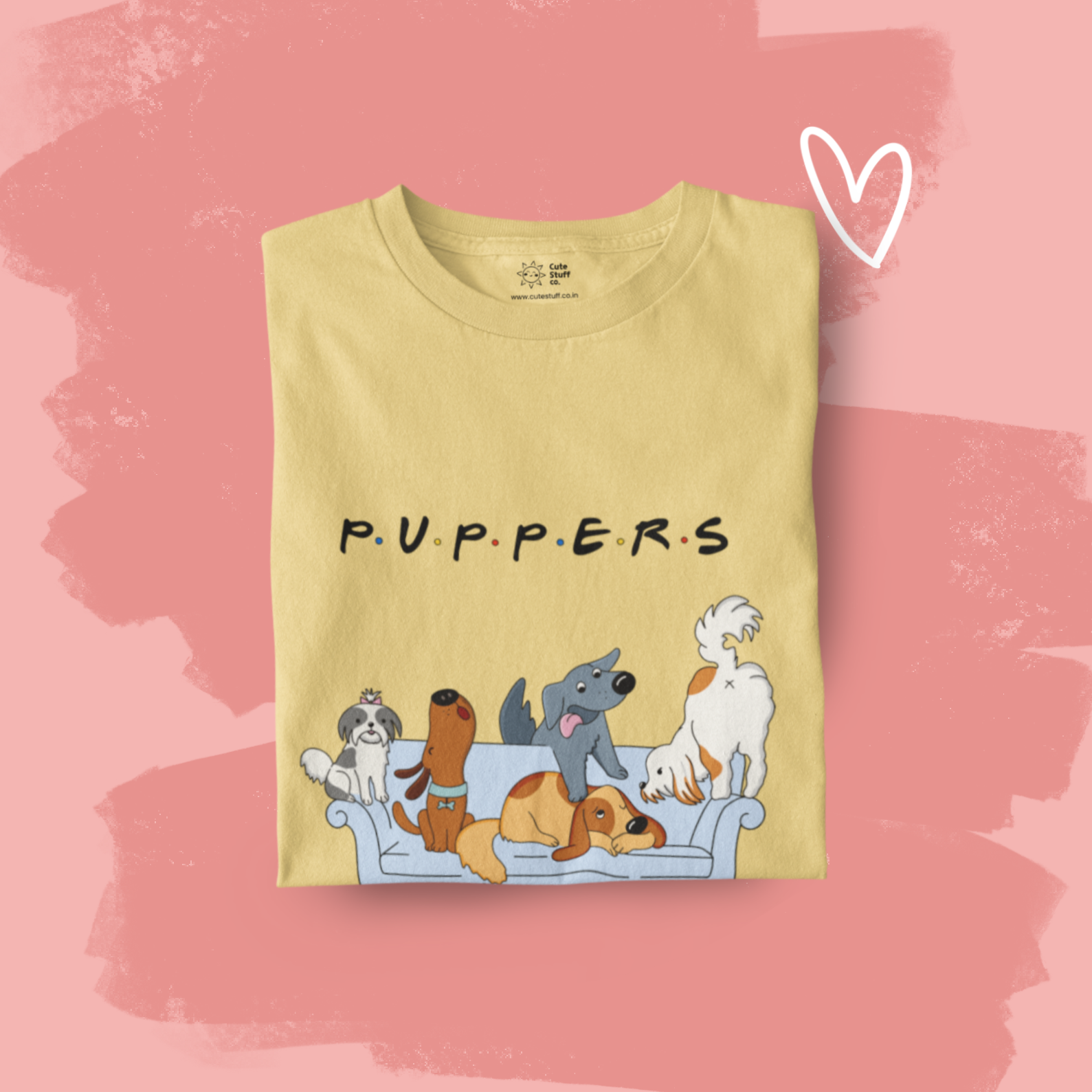 Puppers Tshirts- Milk and Cream