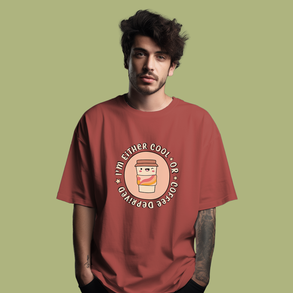 Cute Or Coffee Deprived Unisex Oversized T-shirts