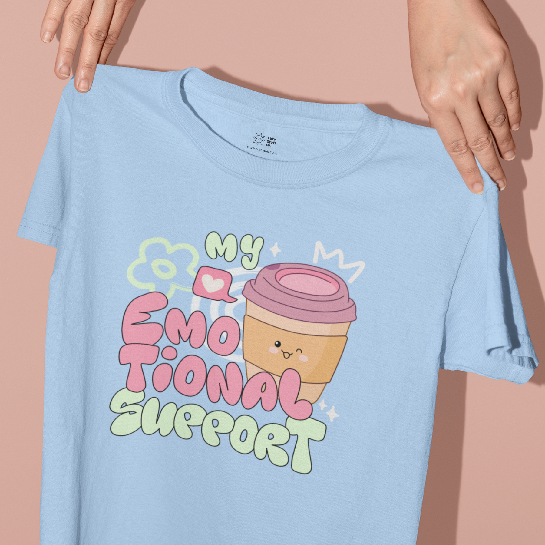 My Emotional Support Coffee Oversized Unisex T-shirts- Heavy Weight- 240 GSM