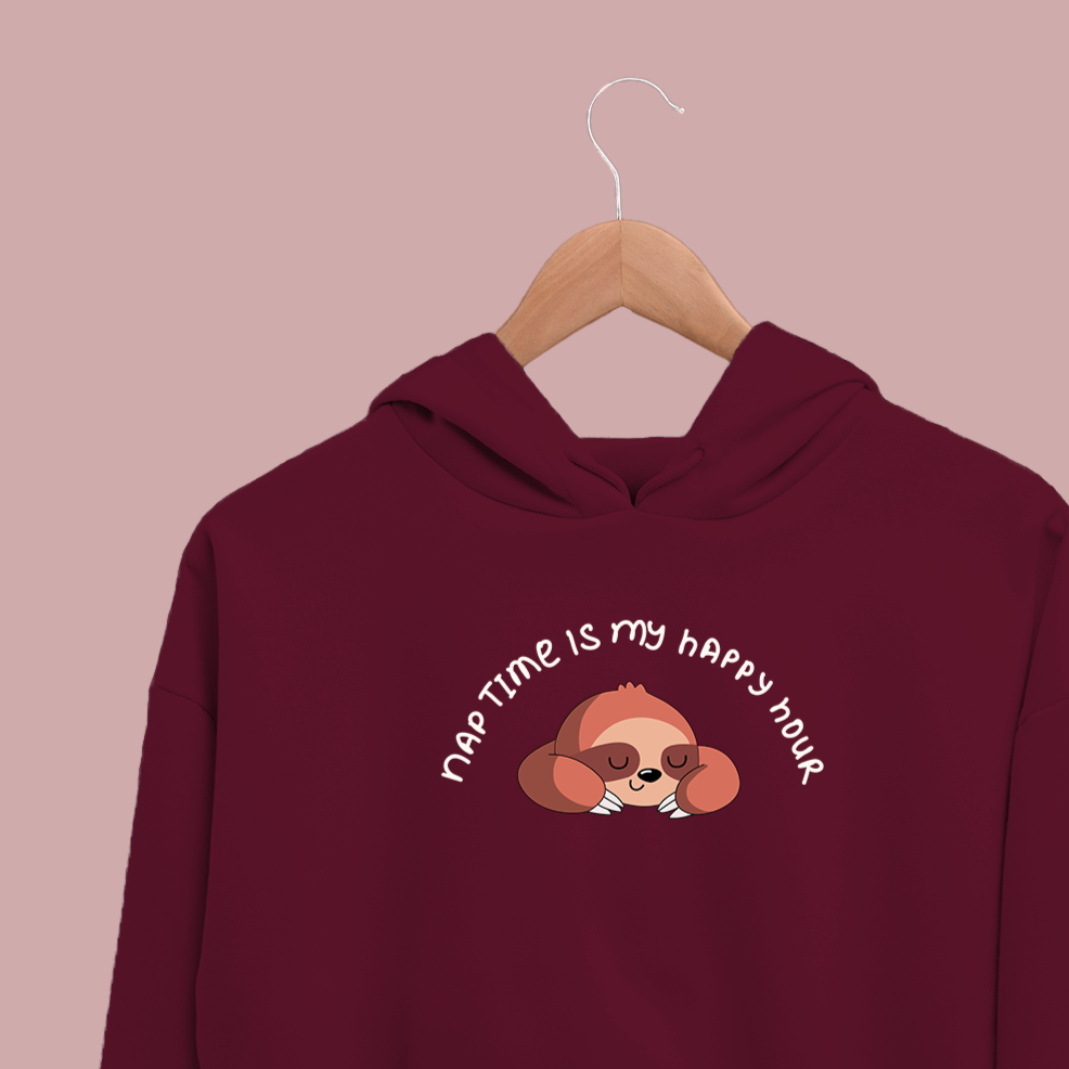 Nap Time- A Happy Hour Crop Hoodie