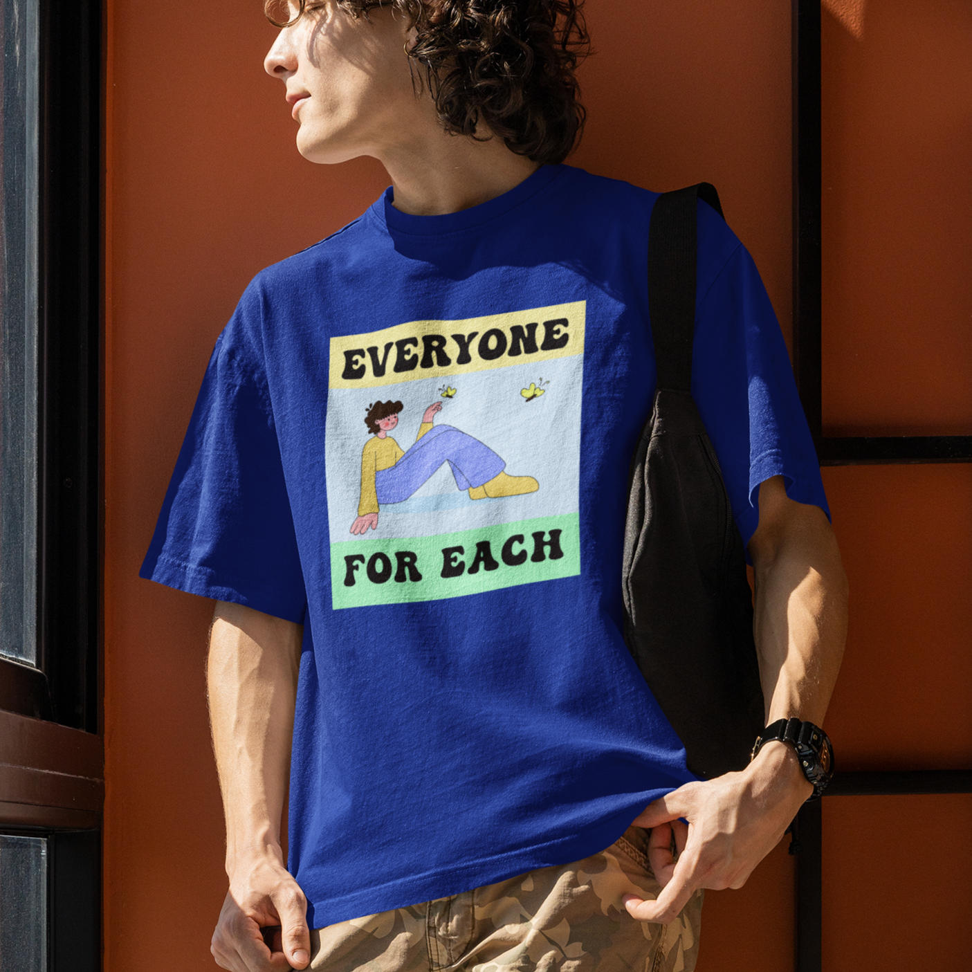 Everyone For Each Oversized T-shirts-- Unisex 240 GSM heavy weight