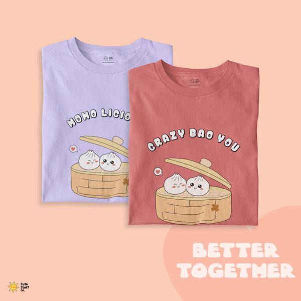 Momo licious & Crazy Bao You Oversized T-shirts - Better Together