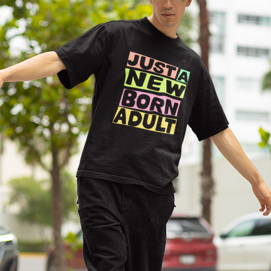 New Born Adult Unisex Oversized T-shirt - Heavy Weight 240 GSM