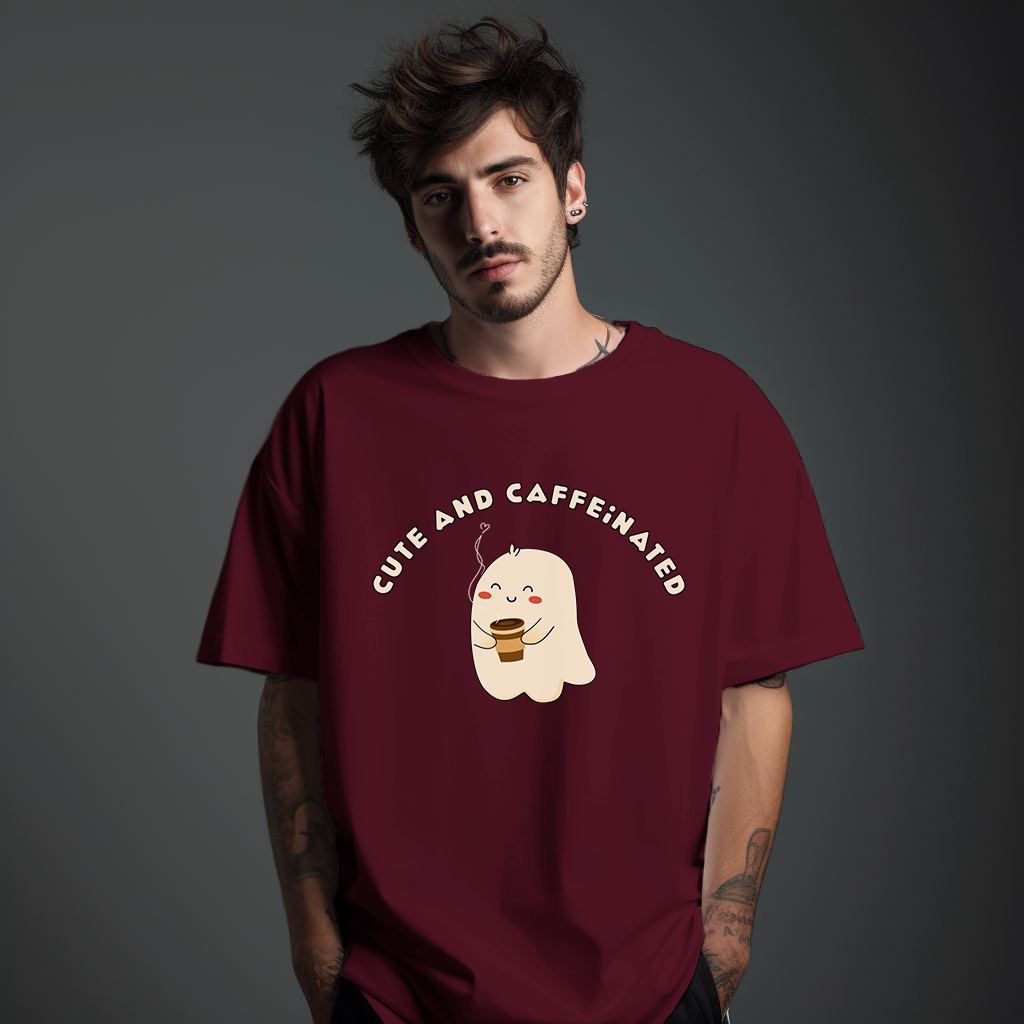 Cute And Caffeinated Oversized T shirts Unisex Cute Stuff Co