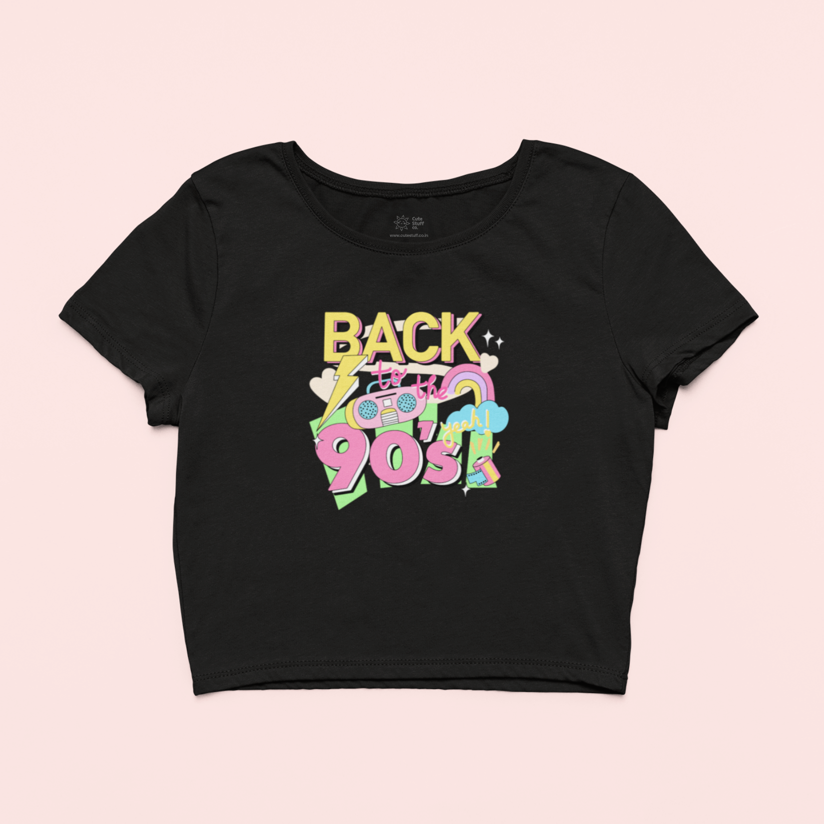 Back To The 90's Crop Top By Cute Stuff Co. 180 GSM