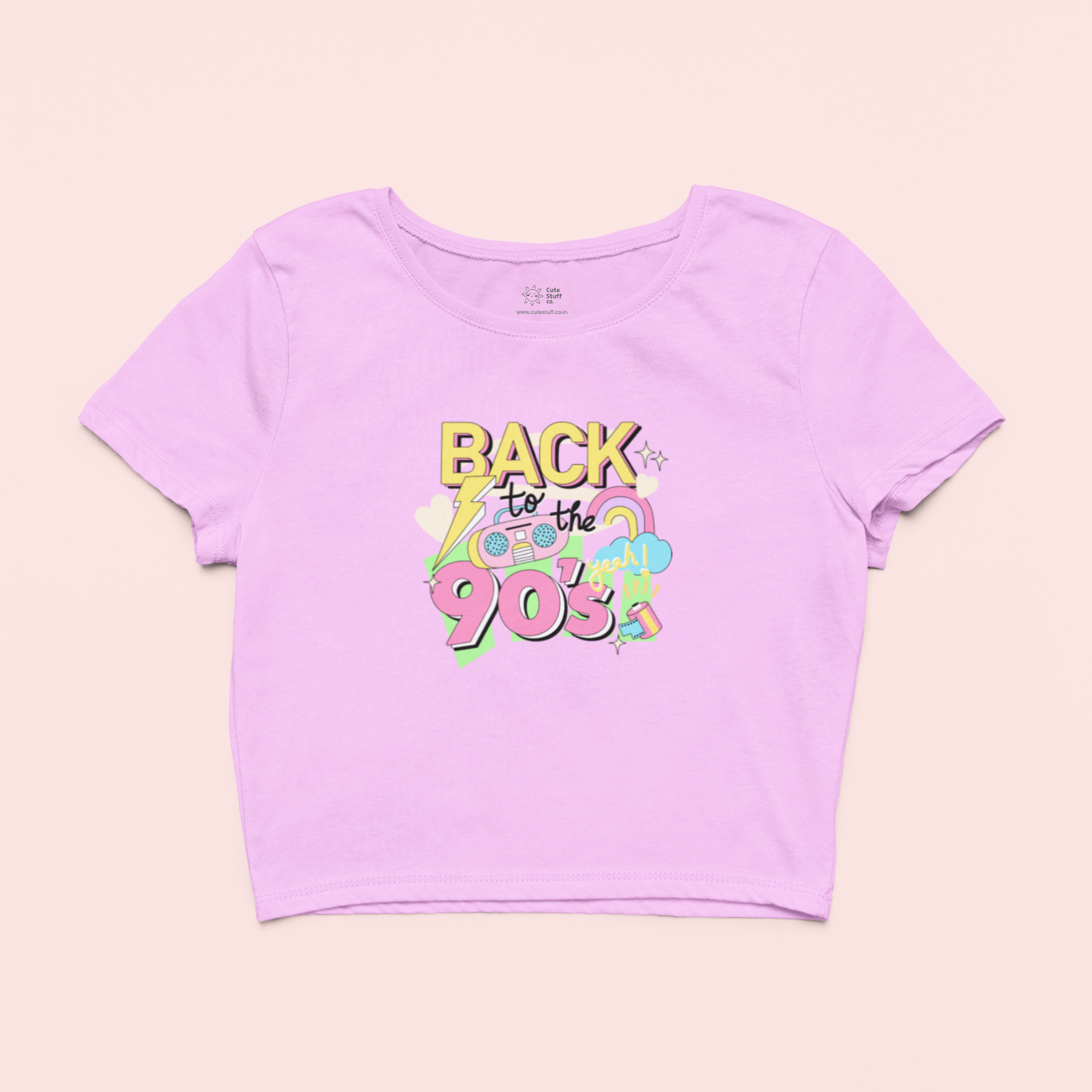 Back To The 90's Crop Top By Cute Stuff Co. 180 GSM