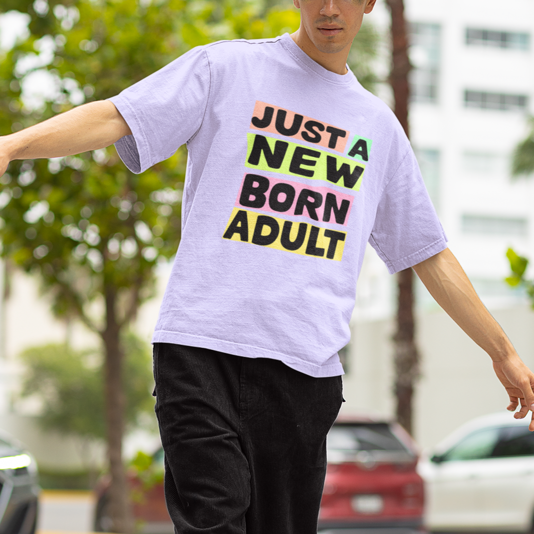 New Born Adult Unisex Oversized T-shirt- 180 GSM