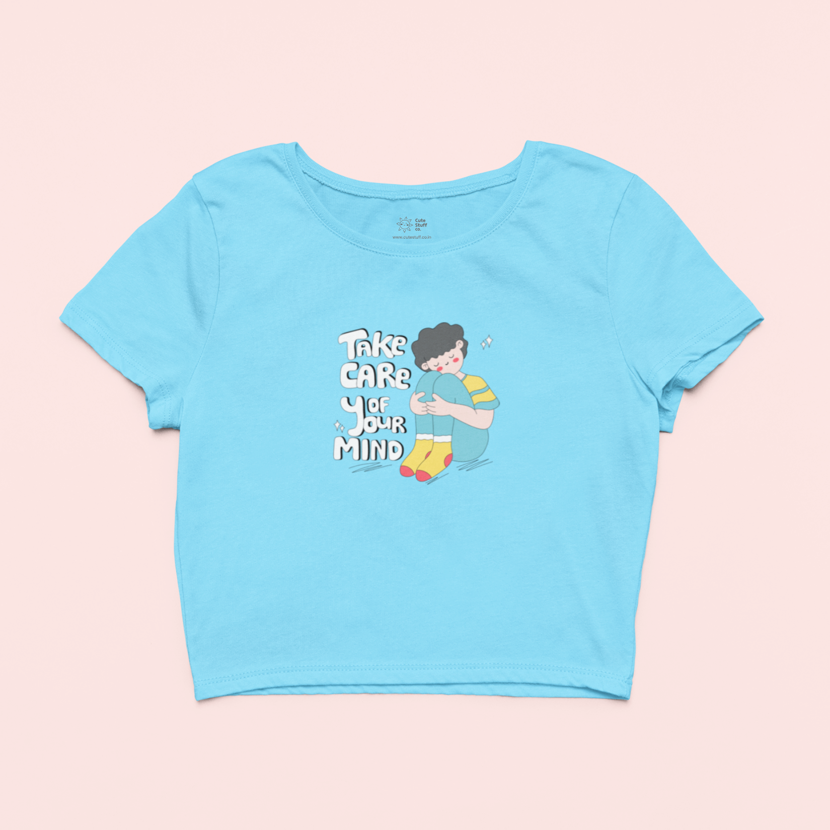 Take Care Crop Top By Cute Stuff Co. 180 GSM