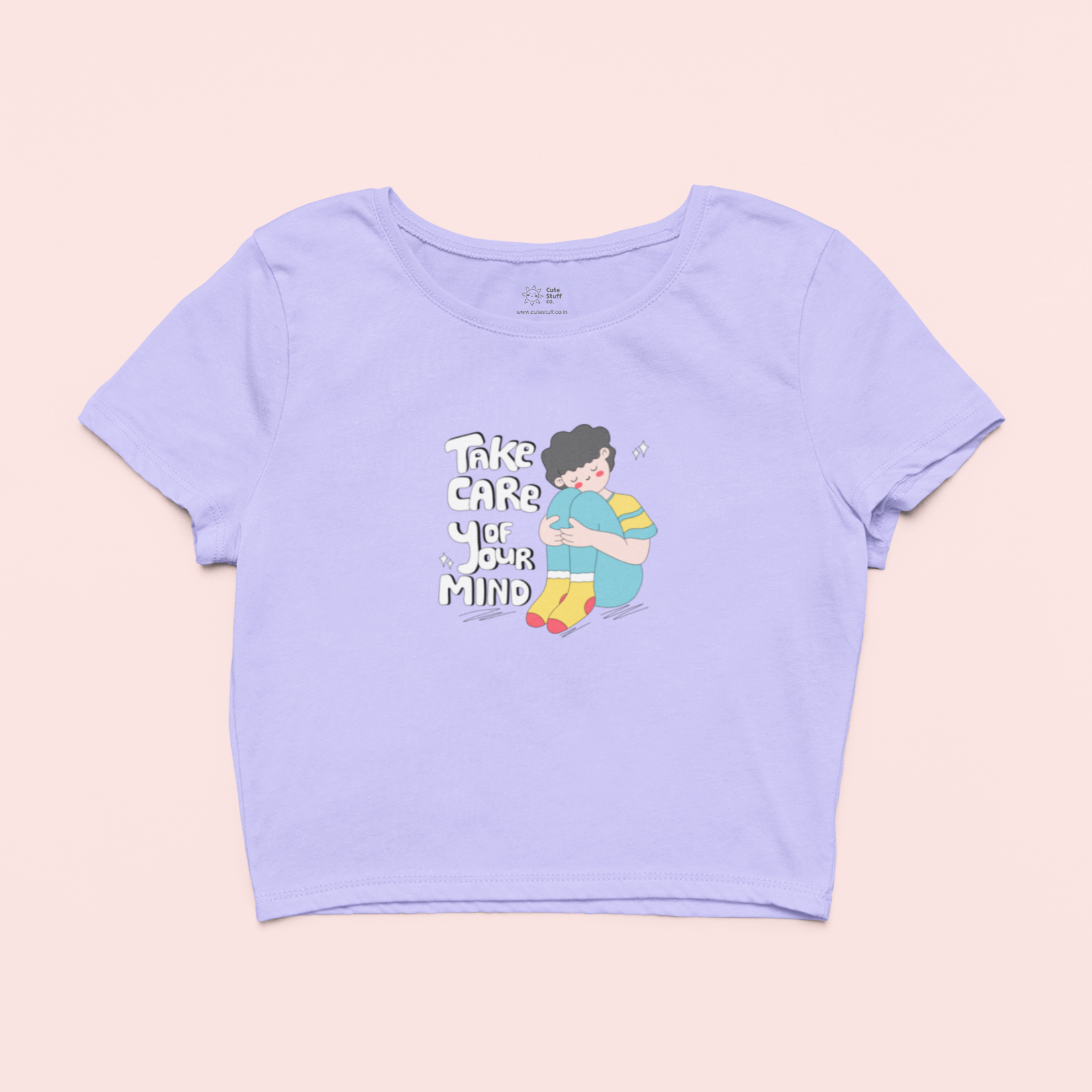 Take Care Crop Top By Cute Stuff Co. 180 GSM