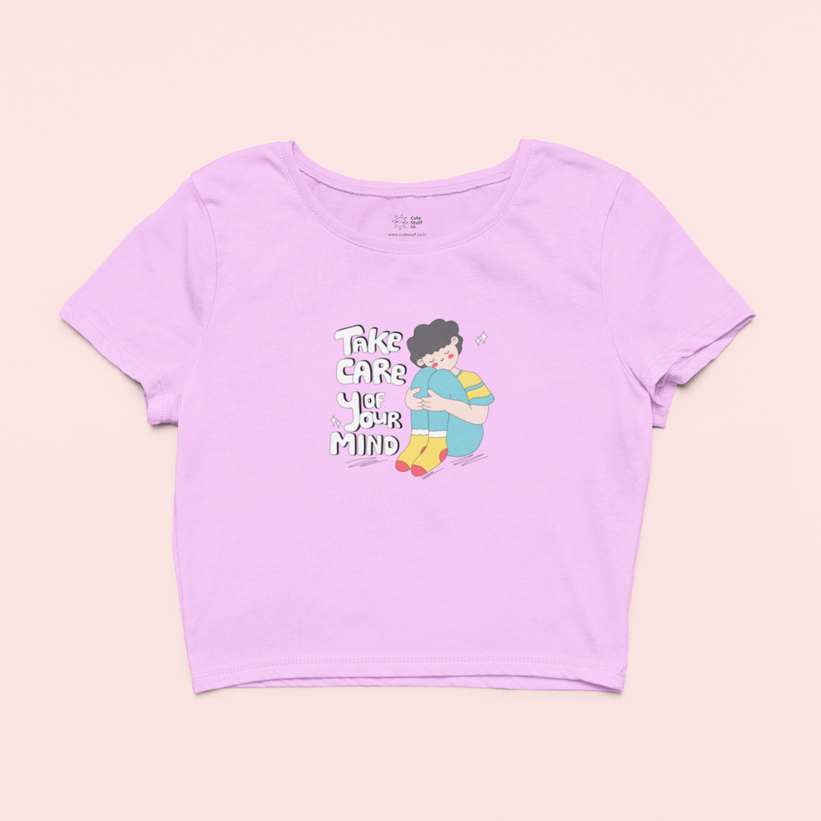 Take Care Crop Top By Cute Stuff Co. 180 GSM