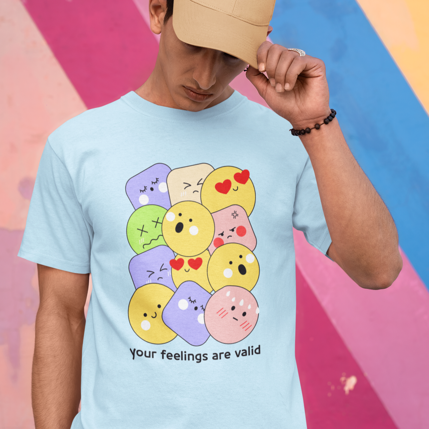 Feel The Feels Emojis Regular T-shirts - Unisex