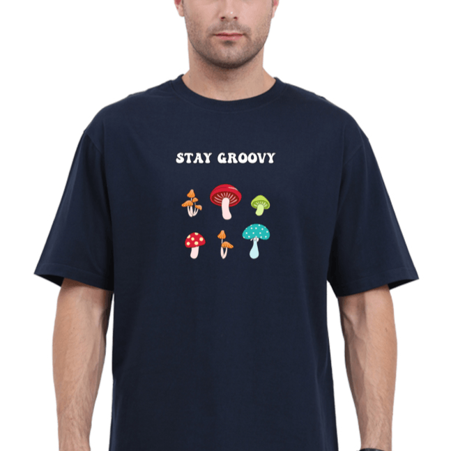 Stay Groovy Over-sized Unisex T-shirts - Cute Stuff India