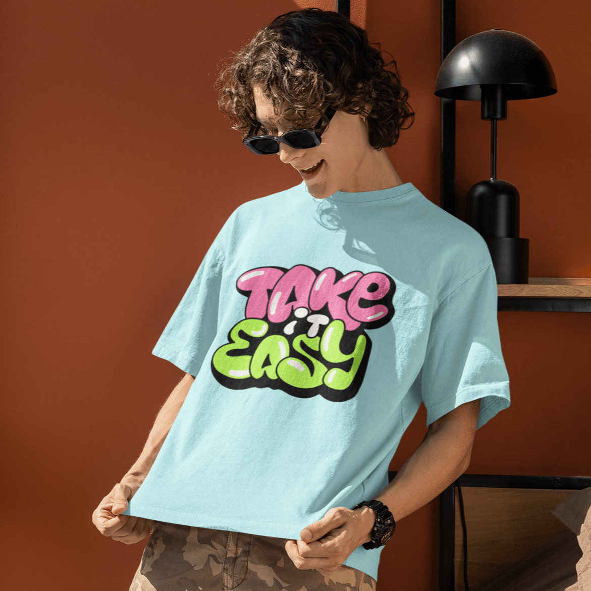 Take It Easy Unisex Oversized T-shirts - Cute Stuff India