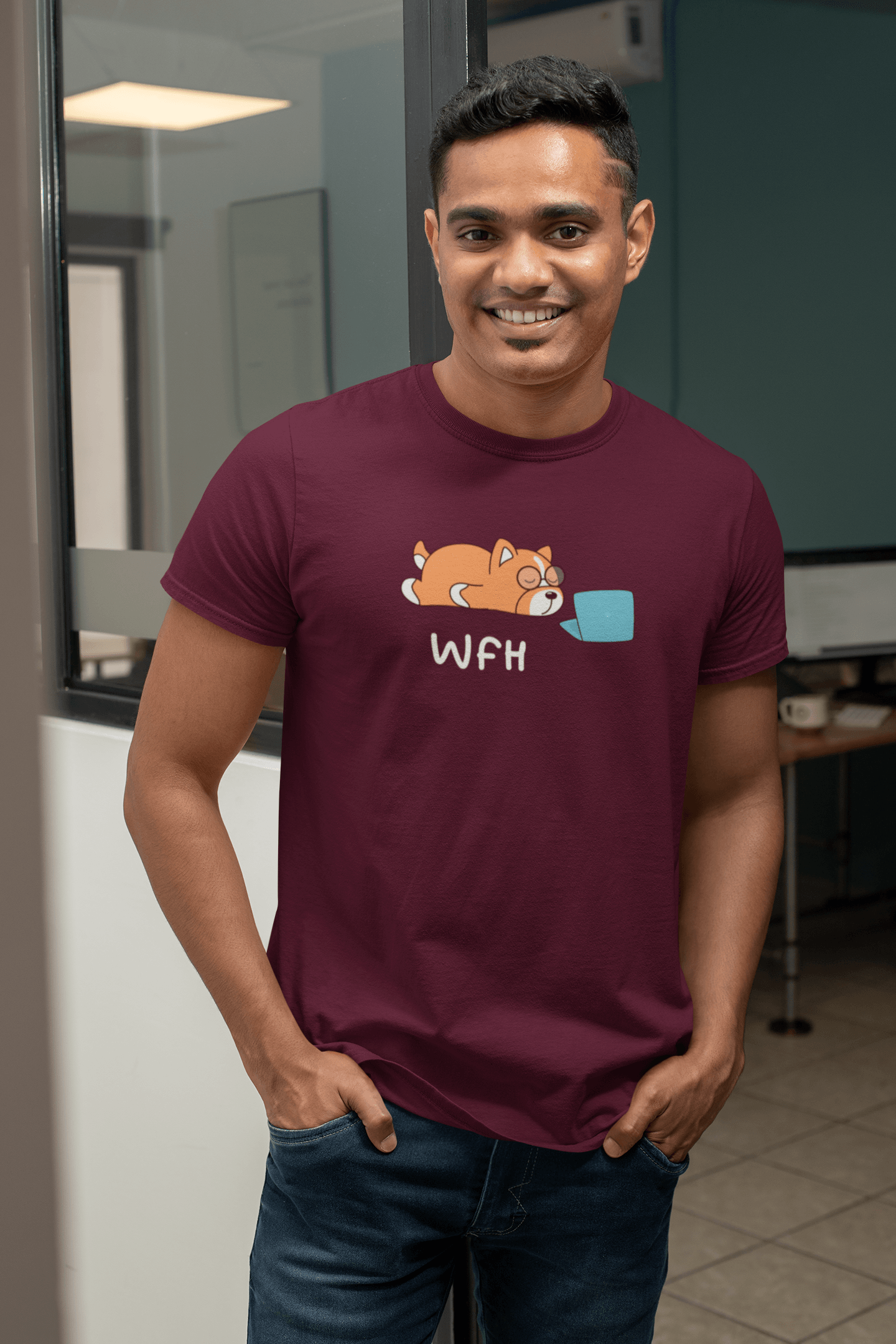 Work From Home T-shirts- Men - Cute Stuff India