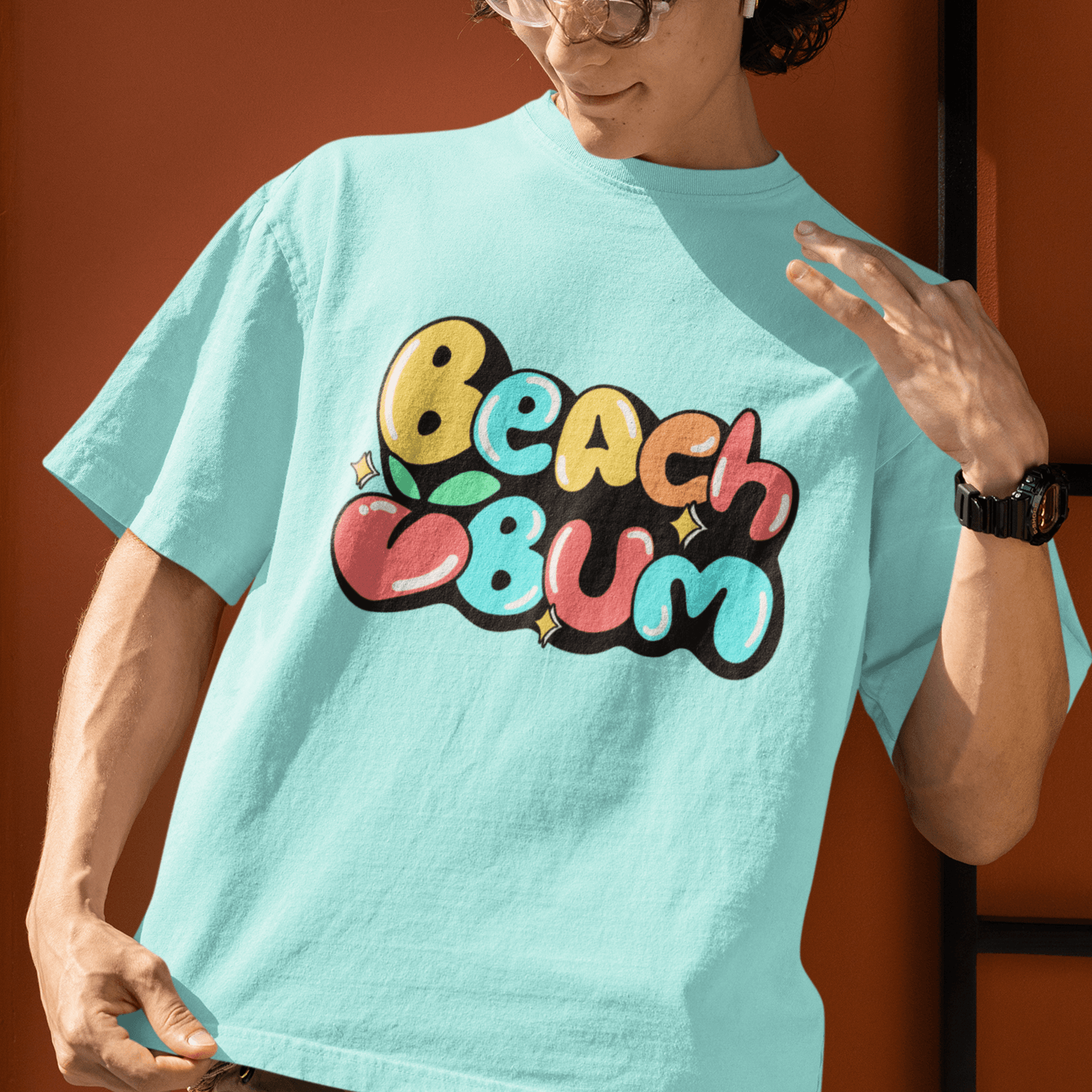Beach Bum Unisex Oversized T-shirts - Cute Stuff India