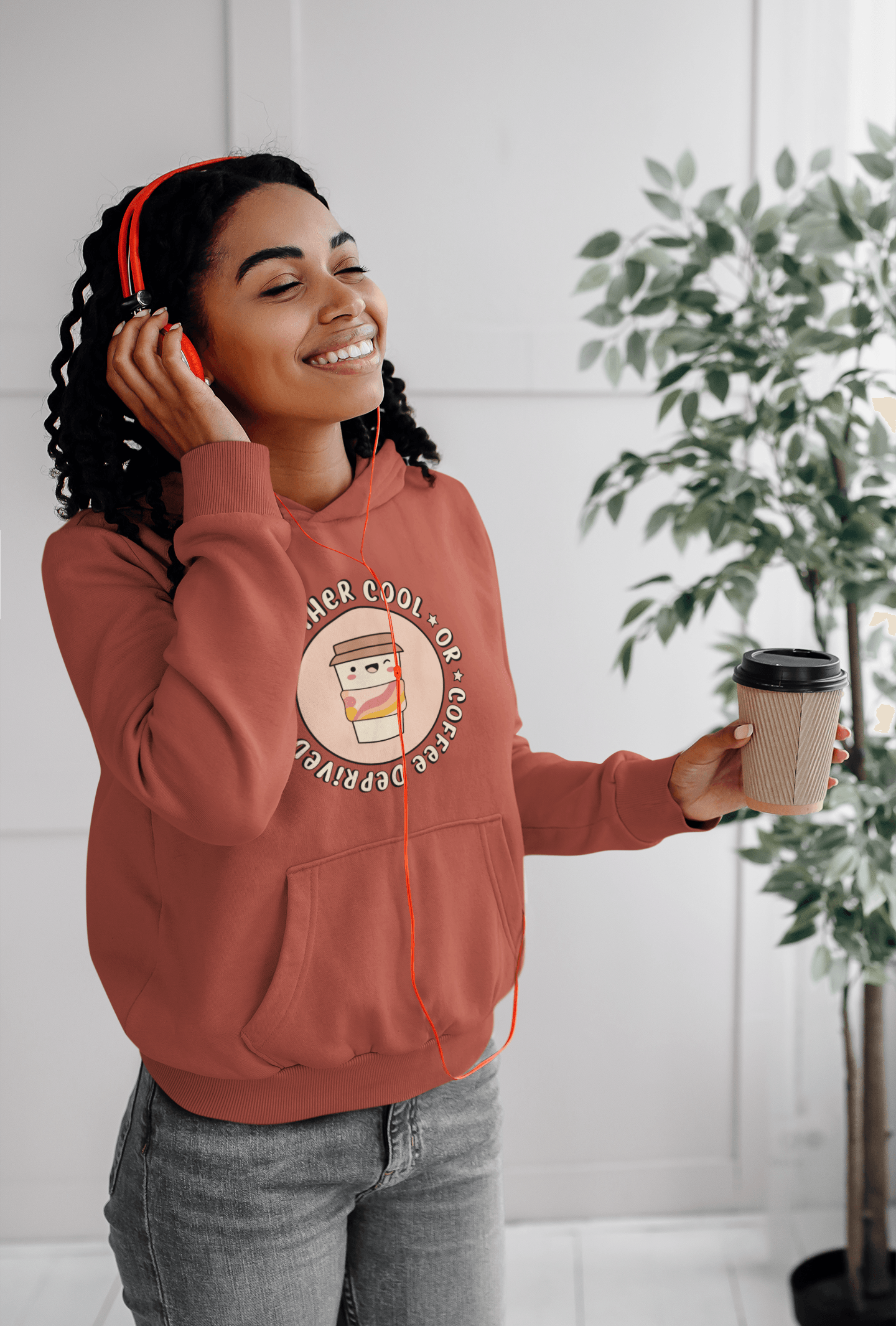 Either Cool or Coffee Deprived Unisex Hoodies - Cute Stuff India