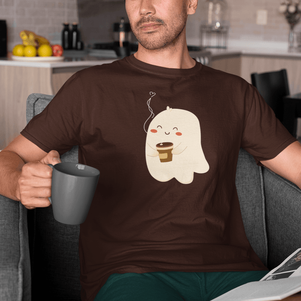 Caffeinated and slightly ghosted t-shirt - Cute Stuff India
