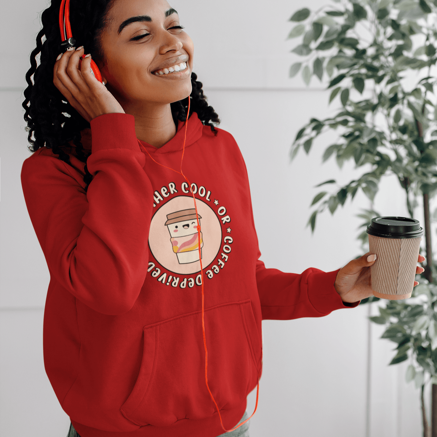 Either Cool or Coffee Deprived Hoodies - Unisex - Cute Stuff India