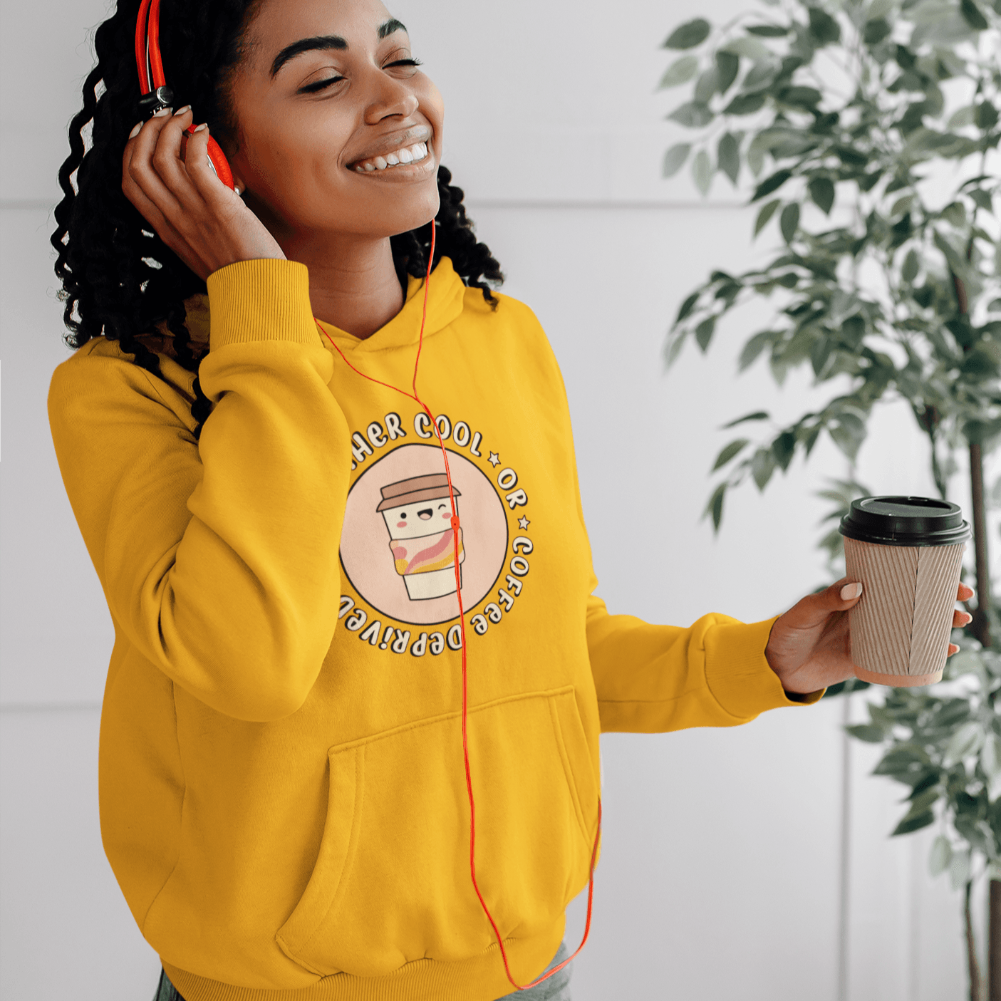 Either Cool or Coffee Deprived Unisex Hoodies - Cute Stuff India