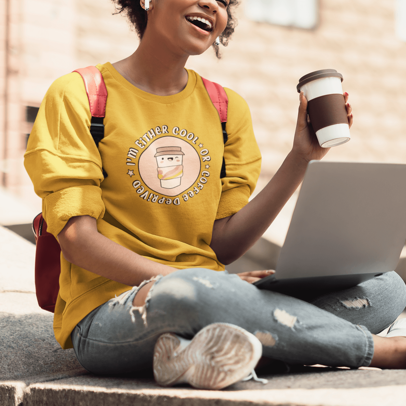 Cool or Coffee Deprived Sweatshirts - Unisex - Cute Stuff India