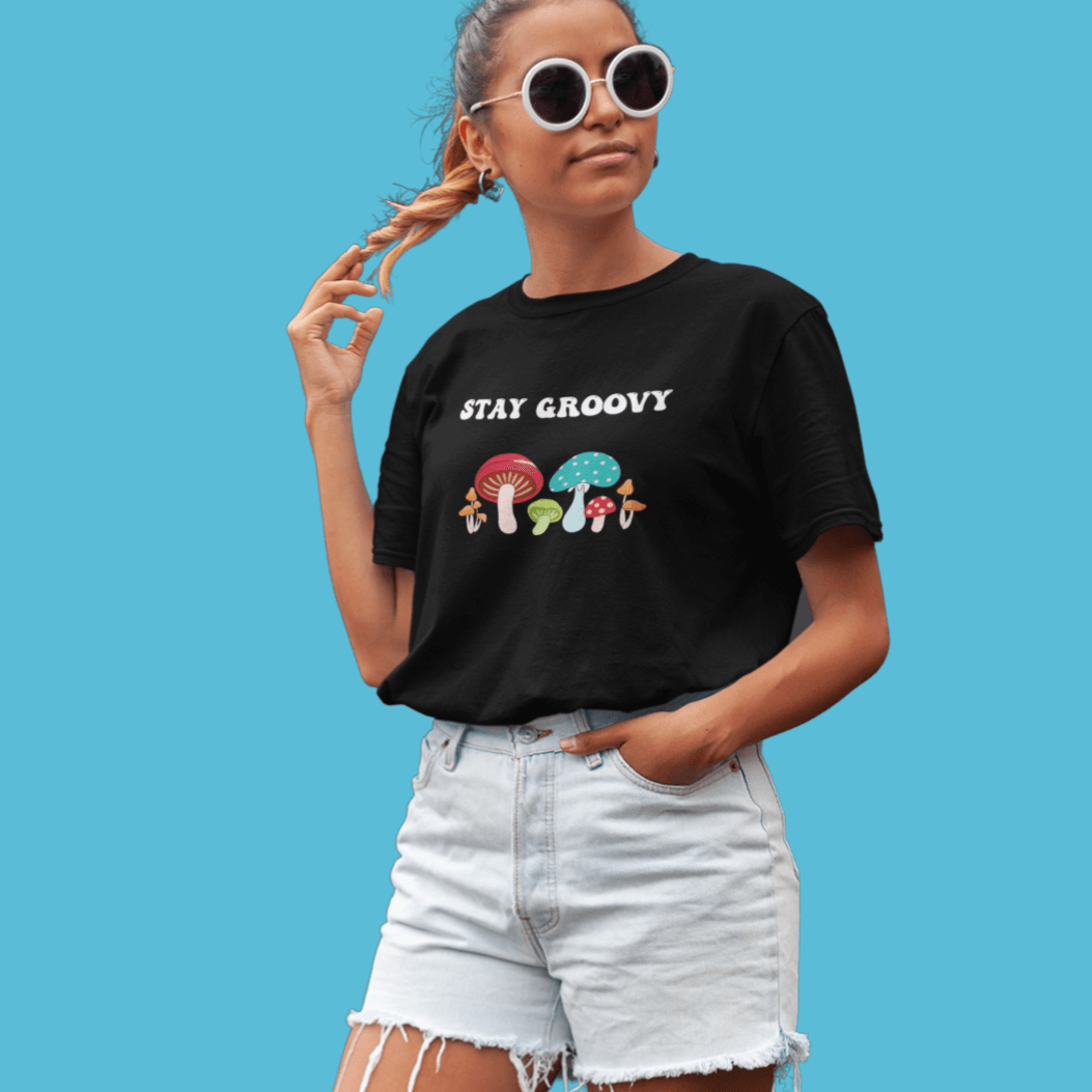 Stay Groovy Women T-shirts - Cute Stuff India