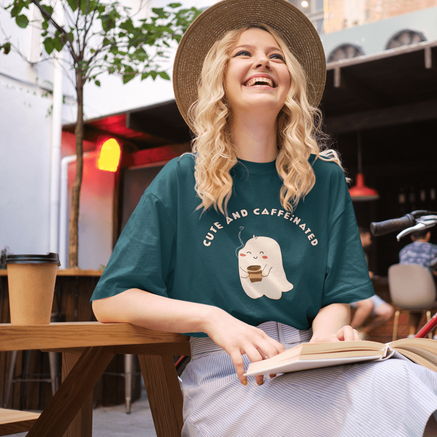 Cute And Caffeinated Oversized Unisex T shirts Cute Stuff Co