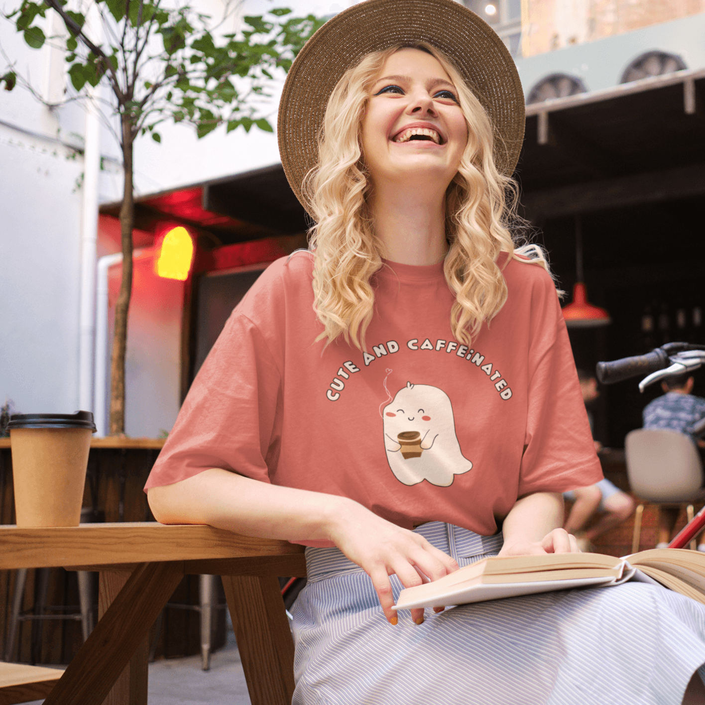 Cute And Caffeinated Oversized T shirts Unisex
