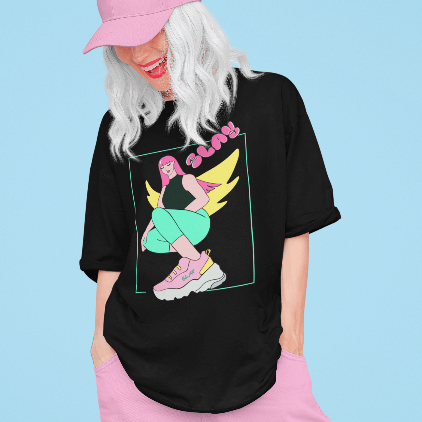 You go girl! SLAY Oversized T-shirts Women – Cute Stuff