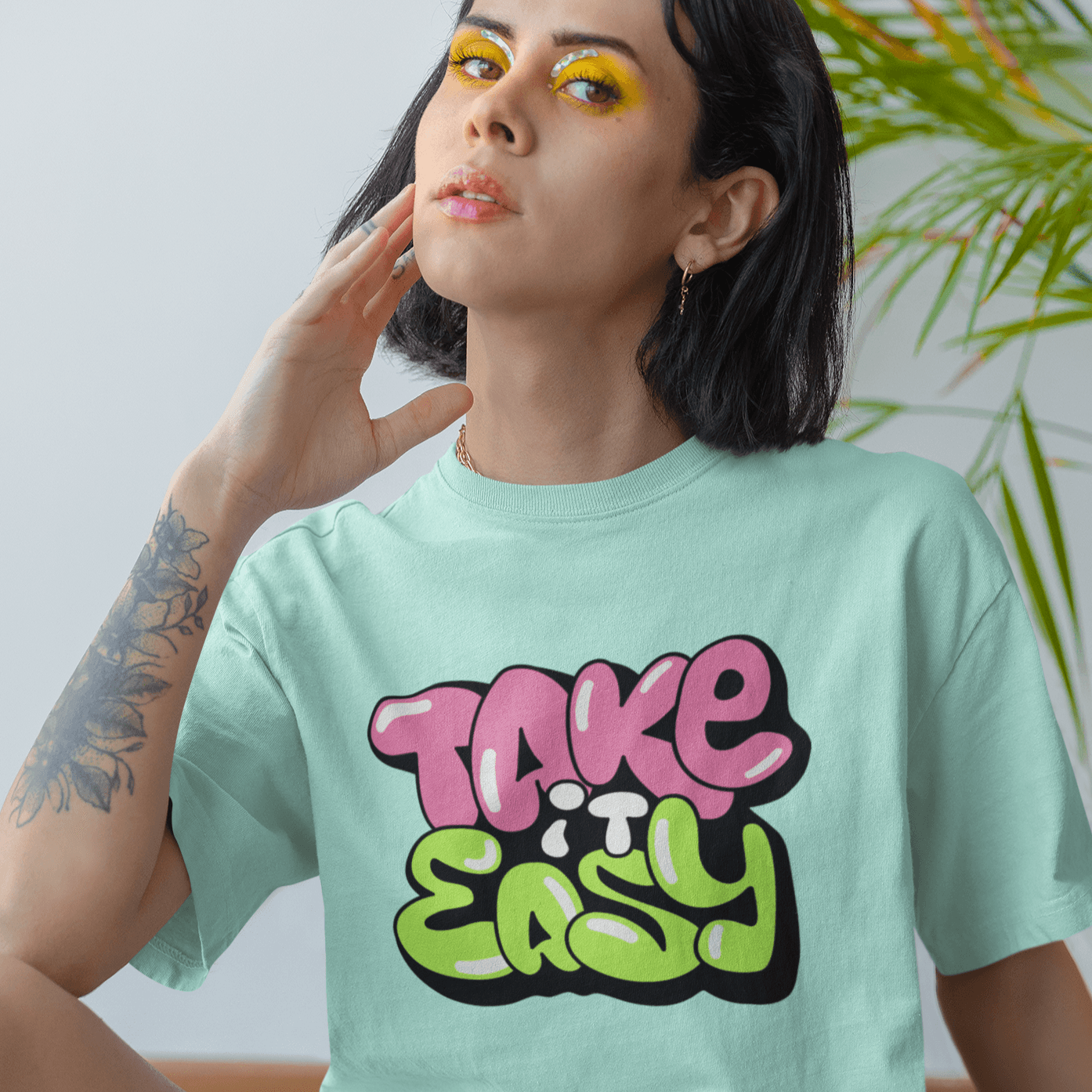 Take It Easy Oversized T-shirts - Unisex - Cute Stuff India