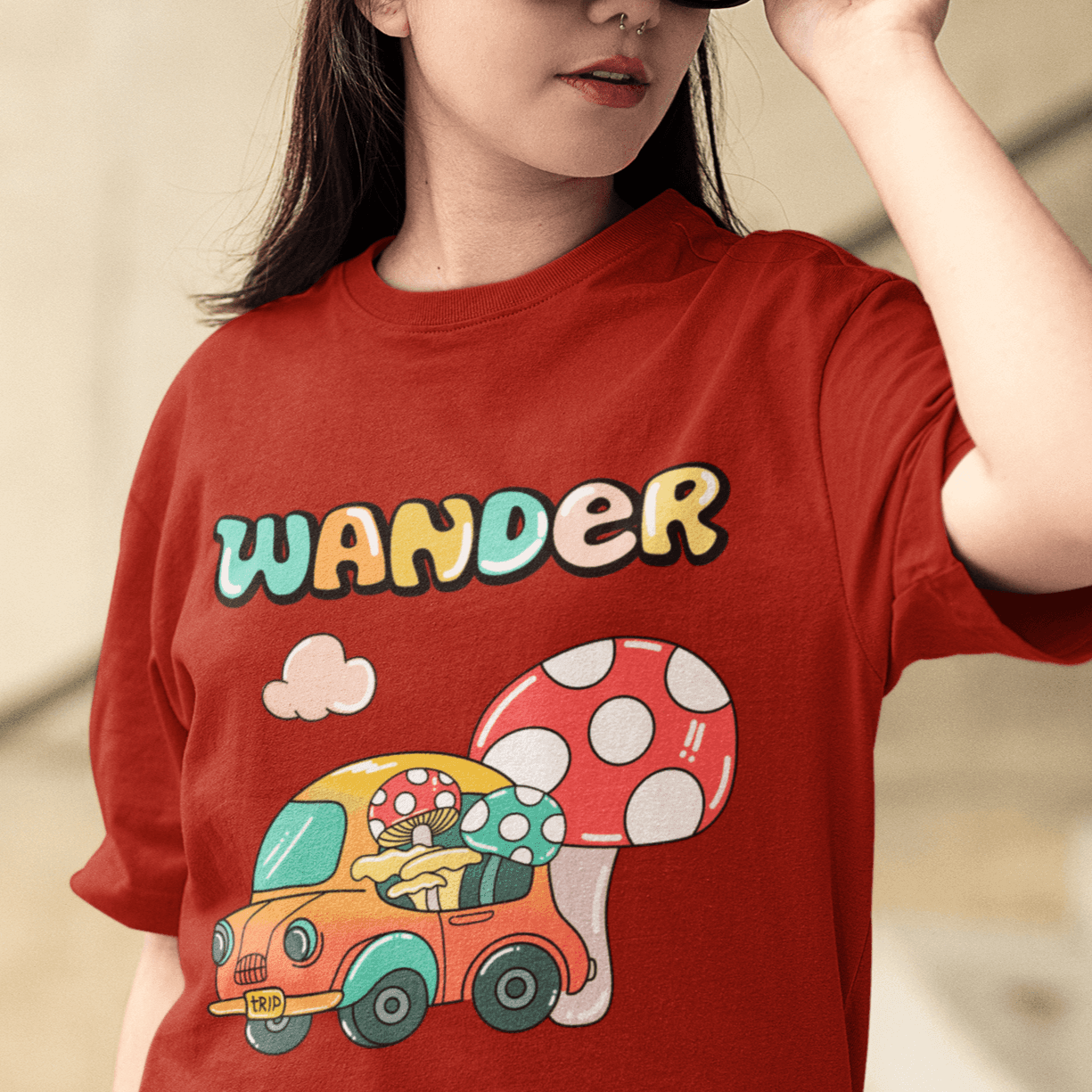 Wander Oversized T-shirts- Unisex - Cute Stuff India